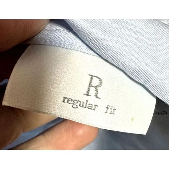 Ermenegildo Zegna Men's regular fit dress shirt size 42 16.5 flight blue - Picture 6 of 9